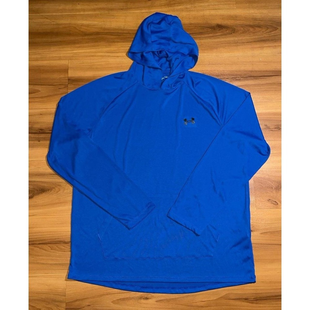 Mens Under Armour Loose Fit Lightweight Pullover Blue Hoodie
